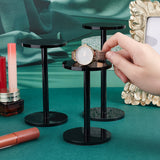 3Pcs 3 Sizes Acrylic Display Stand Risers, for Photo Frame, Jewelry Display, Flat Round, Black, 7.6x12~16.5cm, 1 size/pc
