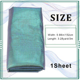 Laser Polyester Mesh Fabric, for Stage Show Costume Decoration, Medium Sea Green, 152x0.01cm, 3m/sheet