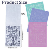 Plastic Embossing Folders, Concave-Convex Embossing Stencils, for Handcraft Photo Album Decoration, Birthday, Word, 148x105x3mm