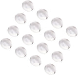 Clear Glass Cabochons, Transparent, Half Round Circle Flat Back for Jewelry and Cabochon Settings, Clear, 9.5~10mm, 5.5mm(Range: 5~6mm) thick