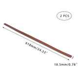 Imitation Leather Bag Handles, for Bag Straps Replacement Accessories, Coconut Brown, 618x18.5x3.5mm, Hole: 2.5mm