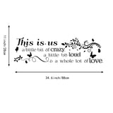 PVC Quotes Wall Sticker, for Stairway Home Decoration, Black, 28x88cm