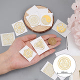 Nickel Decoration Stickers, Metal Resin Filler, Epoxy Resin & UV Resin Craft Filling Material, Religion Thme, Geometric Pattern, 40x40mm, 9 style, 1pc/style, 9pcs/set