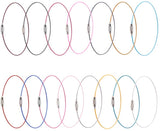 Steel Wire Bracelet Cord DIY Jewelry Making, with Brass Screw Clasp, Mixed Color, 8-7/8 inch(22.5cm), 1mm, 45pcs/set