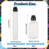 6Pcs 2 Style Plastic Empty Marker Bottles, Handy Art Paint Dabber Bottles, Refillable Graffiti Markers, White, 2.4~3.8x9.6~14.5cm, Capacity: 35~40ml(1.18~1.35fl. oz), 3pcs/style