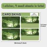 PVC Plastic Waterproof Card Stickers, Self-adhesion Card Skin for Bank Card Decor, Rectangle, Deer, 186.3x137.3mm