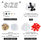 9 Styles DIY Jewelry Making Findings, Including Resin Cabochons and Acrylic Beads, Flower & Round & Half Round, Mixed Shapes, Mixed Color, 4~32x2~43mm