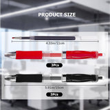 6Pcs 2 Colors Plastic Press Roller Ball Pens, Automatic Gel Pens, 0.5mm Extra Fine Point Writing Pen, Mixed Color, 150x16x11mm, 3pcs/color