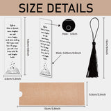 Acrylic Bookmarks, with Polyester Tassel Decorations, Rectangle Bookmarks, Quote Life Is Like A Book, Book Pattern, 118x35x2.5mm, Hole: 5mm