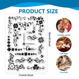 Custom PVC Plastic Clear Stamps, for DIY Scrapbooking, Photo Album Decorative, Cards Making, Clover, 160x110mm