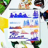 PVC Stamps, for DIY Scrapbooking, Photo Album Decorative, Cards Making, Stamp Sheets, Film Frame, Tree, 21x14.8x0.3cm