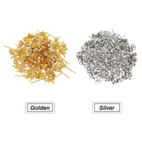 Iron Ball Stud Earring Findings, with Loop and 304 Stainless Steel Ear Nuts, Golden & Stainless Steel Color, 240pcs/set