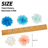 Lace Costume Accessories, Flower, Mixed Color, 50mm, 5pcs/set
