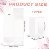 PVC Storage Boxes, Candy Gift Package Supplies, Rectangle, Clear, 10x10x18cm