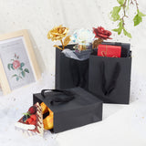 Paper Bags, Gift Bags, Shopping Bags, Wedding Bags, Rectangle with Handles, Black, 16x13x6cm