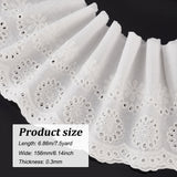 Cotton Fiber Collars for Lolita Costume, White, 152~160x0.3mm, 7.5 yards/bag