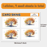 PVC Plastic Waterproof Card Stickers, Self-adhesion Card Skin for Bank Card Decor, Rectangle, Tree of Life, 186.3x137.3mm
