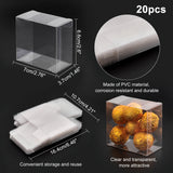 Transparent PVC Box Candy Treat Gift Box, for Wedding Party Baby Shower Packing Box, Rectangle, Clear, Finished Product: 7x3.7x6.6cm; Unfold: 16.4x10.7x0.07cm