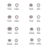 Tibetan Style Alloy European Large Hole Beads, Rondelle, Antique Silver, 11x7x3cm, about 80pcs/box