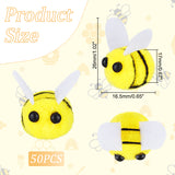 Plush Bees, Ornament Accessories for Children Toy, Clothes, Hat, Yellow, 26x16.5x17mm