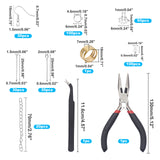 DIY Earring Finding Kits, include Iron Jump Rings & Bead Caps & Pins & Chain Extender, Brass Earring Hooks & Assistant Tool, Plastic Ear Nuts, Carbon Steel Needle Nose Pliers, Stainless Steel Tweezers, Mixed Color