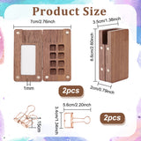 Wood Watercolor Paints Palette Box, with 8 Grids, Painting Storage Box, for Art Painting Paints Storage Container, with Magnetic Clasp and Iron Clips, Camel, 6.6x3.5x2cm