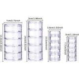 Plastic Bead Storage Containers, Column, Clear, 20vials/box