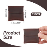 Rectangle PU Leather Ring Bags, Jewelry Storage Pouches for Ring Packaging, Coconut Brown, 5.8x6.05x1.1cm