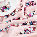 1575Pcs 5 Colors Acrylic Imitation Pearl Beads, Gradient Mermaid Pearl Beads, No Hole, Round, Mixed Color, 1575pcs/bag