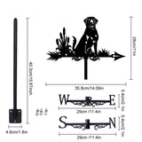 Orangutan Iron Wind Direction Indicator, Weathervane for Outdoor Garden Wind Measuring Tool, Dog, 280x358mm