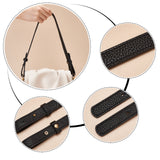 PU Leather Bag Straps, Bag Replacements Accessories, Black, 77.2x2.3x1.1cm, Hole: 4mm