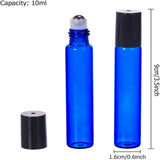Glass Essential Oil Empty Perfume Bottle, with Roller Ball and Plastic Caps and 3ML Disposable Plastic Dropper Set Transfer Graduated Pipettes, Sienna, 1.6x9.15cm, 10ml/bottle