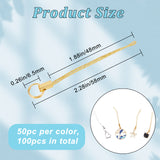 100Pcs 2 Colors Polyester Cord Mobile Straps, with Alloy Findings, Platinum & Golden, 5.8cm, 50pcs/color