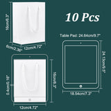 Rectangle Thickened Paper Gift Bags, Shopping Bags, with Handles, White, 12x6x16cm