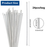 24Pcs Steel Spiral Corset Boning Stay, Modeling Sticks, Stainless Steel Color, 230x6.5x2mm