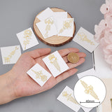 Nickel Decoration Stickers, Metal Resin Filler, Epoxy Resin & UV Resin Craft Filling Material, Religion, Lotus Pattern, 40x40mm, 9 style, 1pc/style, 9pcs/set