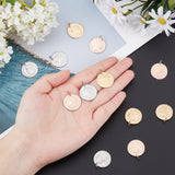 12Pcs 3 Colors 304 Stainless Steel Coin Pendants, Republique Francaise 1808, Mixed Color, 20x1mm, Hole: 5mm, 4pcs/color