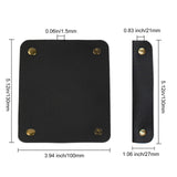 2Pcs PU Imitation Leather Bag Strap Protective Jacket, for Bag Handles Replacement Accessories, Black, 13x10.3x0.2cm
