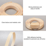 Wood Grain Seal Edge Banding Tape, Beige, 2x0.05cm, 10m/roll