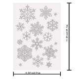 Snowflake Glass Rhinestone Patches, Iron/Sew on Appliques, Costume Accessories, for Clothes, Bag Pants, Shoes, Cellphone Case, Crystal, 297x210mm