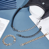 8Pcs 4 Colors Aluminum Curb Chains Bag Handles, with Alloy Clasps, for Bag Replacement Accessories, Mixed Color, 20cm, 2pcs/color
