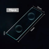 20Pcs Glass Double Concave Slide, for Microscope, Lab Supplies, Rectangle, Clear, 76.5x25x1mm