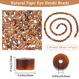 1 Strand Natural Tiger Eye Beads Strands, Heishi Beads, Flat Round/Disc, 4x2.5mm, Hole: 0.5mm, about 167pcs/strand, 15.04 inch(38.2cm)