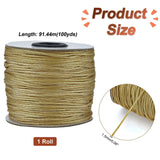 1 Roll Nylon Thread, Chinese Knotting Cord, Wheat, 1.5mm, about 100 yards/roll