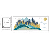 PVC Wall Stickers, for Wall Decoration, Mountain Pattern, 390x980mm