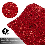 Stretch Sequin Polyester Fabric, for Dress Performance Stage, Rectangle, Dark Red, 125~150x0.5cm