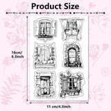 Custom PVC Plastic Clear Stamps, for DIY Scrapbooking, Photo Album Decorative, Cards Making, Stamp Sheets, Film Frame, Window Pattern, 160x110x3mm