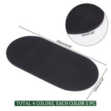 4Pcs 4 Colors Felt Bag Bottom Shaper, Oval, Mixed Color, 25x12x0.5cm, 1pc/color
