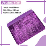 Polyester Tinsel Tassel Trimming, Tinsel Fringe, for Costume Accessories, Christmas Light Decoration, Dark Violet, 150x1mm, 10m/card