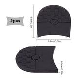 Anti Skid Rubber Shoes Bottom Heel Sole, Wear Resistant Raised Grain Repair Sole Pad for Boots, Leather Shoes, with Spider Pattern, Black, 198x86x6.5mm, 2pcs/set